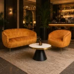 Horeca-Lounge-stoel-CUBA-goud-Velvet-Fluweel
