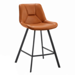 Horeca-Metalen-Barstoel-LUCIANO-Cognac-Kunstleer