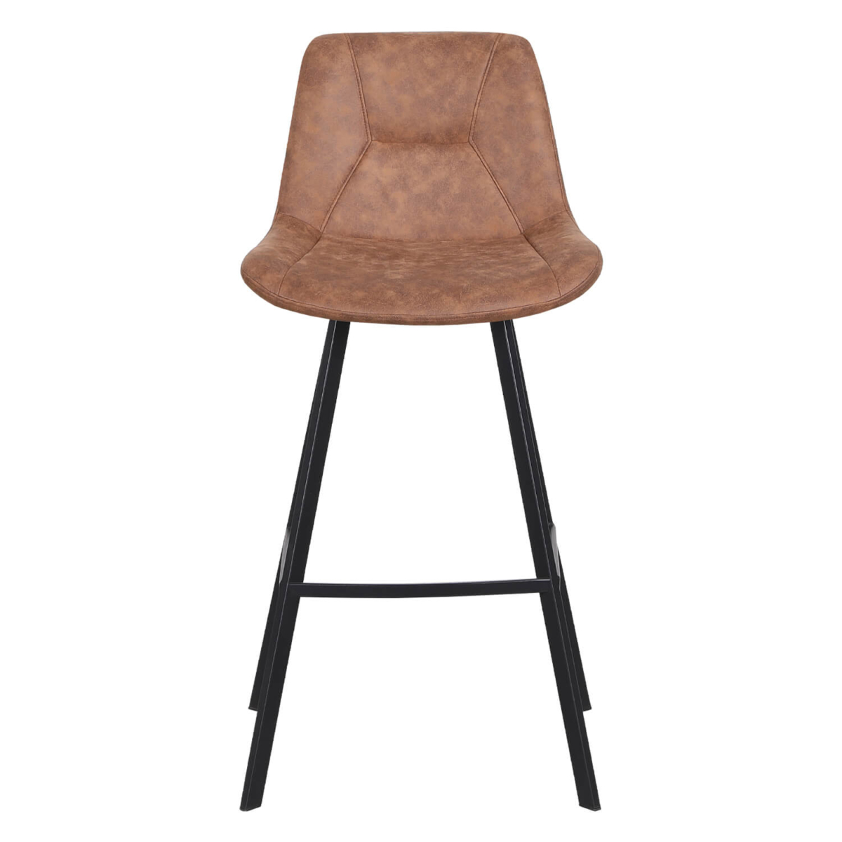 Horeca-Metalen-Barstoel-LUCIANO-Cognac-Microvezel-V