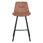 Horeca-Metalen-Barstoel-LUCIANO-Cognac-Microvezel-V