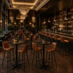 Horeca-Metalen-Barstoel-LUCIANO-cognac-kunstleer