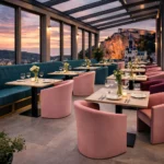 Horeca-Fauteuil-PRAG-roze-velvet-fluweel