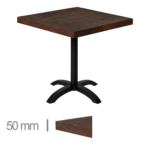 Horeca-Mangohout-Tafel-Met-Klaponderstel-70x70cm-mocca