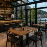 Horeca-Mangohout-Tafelblad-3cm-Dik-espresso-120x70