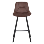 Horeca-Metalen-Barstoel-LUCIANO-Bruin-Microvezel-V
