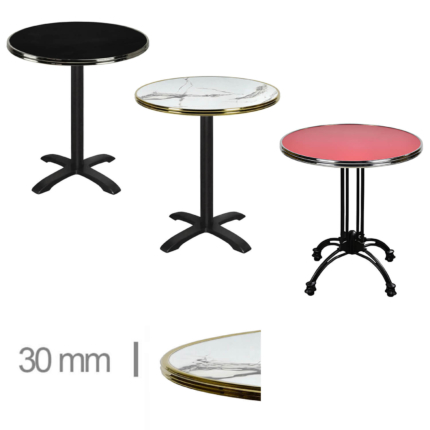 Categorie-Werzalit-Ronde-Tafels-Met-Messing-Chroom-Rand-Assortiment-Horeca-Tafels
