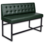 Horeca-Eetbank-ALASKA-Donker-Groen-Kunstleer-140cm