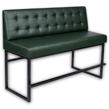 Horeca-Eetbank-ALASKA-Donker-Groen-Kunstleer-140cm