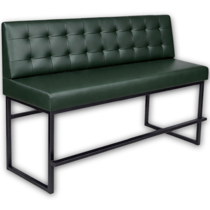 Horeca-Eetbank-ALASKA-Donker-Groen-Kunstleer-150cm