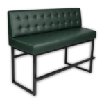 Horeca-Eetbank-ALASKA-Donker-Groen-Kunstleer-160cm