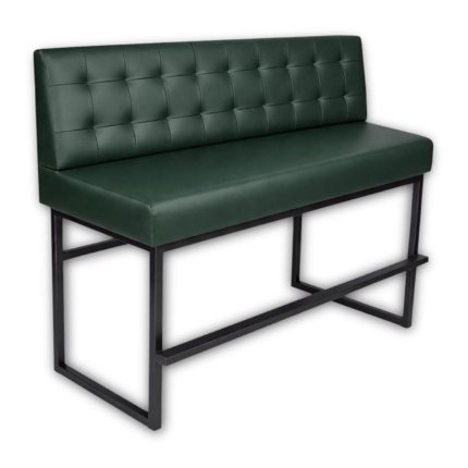 Horeca-Eetbank-ALASKA-Donker-Groen-Kunstleer-160cm