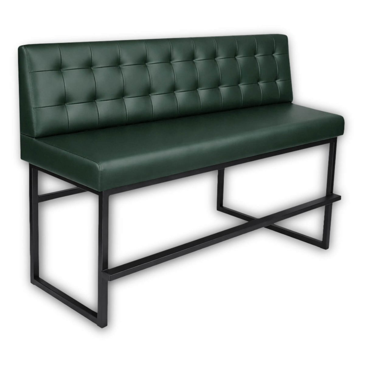 Horeca-Eetbank-ALASKA-Donker-Groen-Kunstleer-180cm
