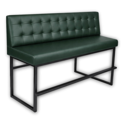 Horeca-Eetbank-ALASKA-Donker-Groen-Kunstleer-180cm