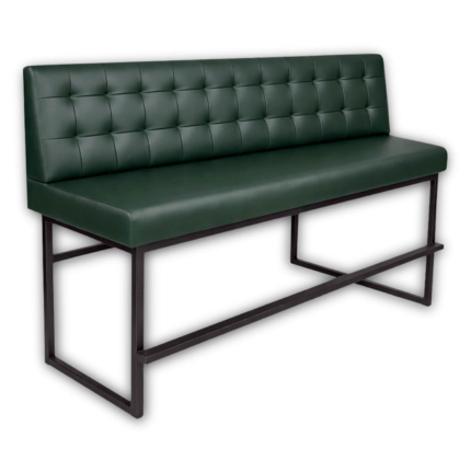 Horeca-Eetbank-ALASKA-Donker-Groen-Kunstleer-200cm