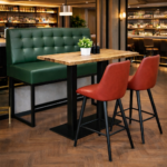 Horeca-Eetbank-ALASKA-Donkergroen-Kunstleer