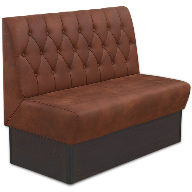 Horeca-Eetbank-CAPITON-Cognac-Microvezel-Met-Gognac-Knopen