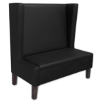 Horeca-Eetbank-KING-Zwart-Kunstleer