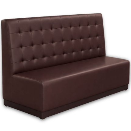 Horeca-Eetbank-Napoli-Kunstleer-Bruin-160-cm