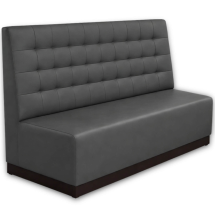 Horeca-Eetbank-Napoli-Kunstleer-Grijs-160-cm