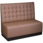 Horeca-Eetbank-Napoli-Kunstleer-Taupe-S10-140-cm