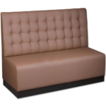 Horeca-Eetbank-Napoli-Kunstleer-Taupe-S10-150-cm