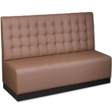 Horeca-Eetbank-Napoli-Kunstleer-Taupe-S10-160-cm