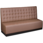 Horeca-Eetbank-Napoli-Kunstleer-Taupe-S10-200-cm