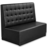 Horeca-Eetbank-Napoli-Kunstleer-Zwart-140-cm