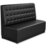 Horeca-Eetbank-Napoli-Kunstleer-Zwart-160-cm