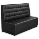 Horeca-Eetbank-Napoli-Kunstleer-Zwart-180-cm