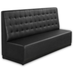 Horeca-Eetbank-Napoli-Kunstleer-Zwart-200-cm