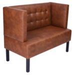 Horeca-Eetbank-QUEEN-Cognac-Kunstleer