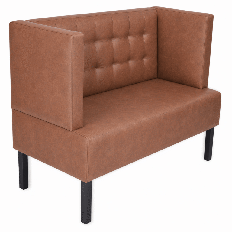Horeca-Eetbank-QUEEN-Cognac-Microvezel