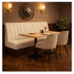 Horeca-Eetbank-SAFRAN-Creme-Stof