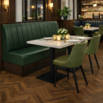 Horeca-Eetbank-SAFRAN-Donker-Groen-Kunstleer