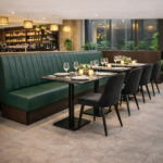 Horeca-Eetbank-SAFRAN-Donker-Groen-Kunstleer