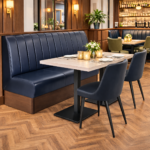 Horeca-Eetbank-SAFRAN-Donkerblauw-Kunstleer