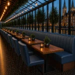 Horeca-Eetbank-SAFRAN-Donkerblauw-Kunstleer-set-6