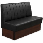 Horeca Eetbank - SAFRAN - Zwart Kunstleer-M01