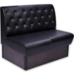 Horeca-Eetbank-Safran-Kunstleer-Capiton-Met-Geel-Kristal-Knopen-120-cm