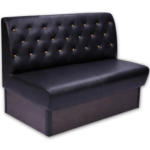 Horeca-Eetbank-Safran-Kunstleer-Capiton-Met-Geel-Kristal-Knopen-140-cm