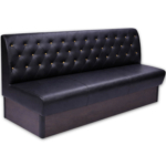 Horeca-Eetbank-Safran-Kunstleer-Capiton-Met-Geel-Kristal-Knopen-200-cm