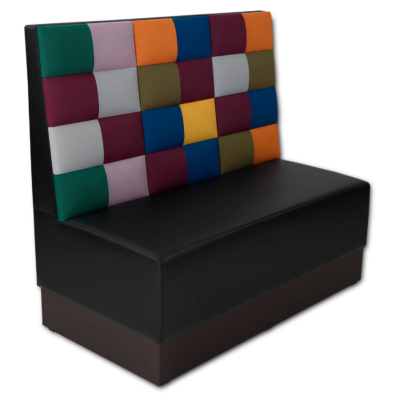 Horeca-Eetbank-TOLEDO-Zwart-Kunstleer