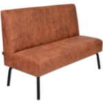 Horeca-Eetbank-Themis-Microvezel-Cognac-140-cm
