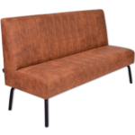 Horeca-Eetbank-Themis-Microvezel-Cognac-160-cm