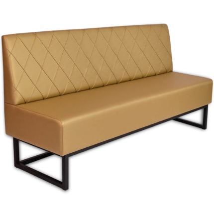 Horeca-Eetbank-Troje-Kunstleer-Goud-180-cm