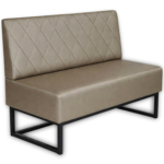 Horeca-Eetbank-Troje-Kunstleer-Zilver-140-cm