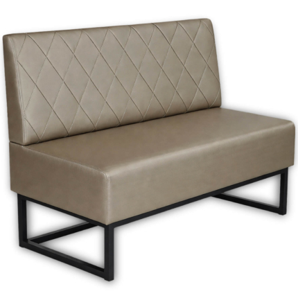 Horeca-Eetbank-Troje-Kunstleer-Zilver-140-cm