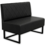 Horeca-Eetbank-Troje-Kunstleer-Zwart-120-cm