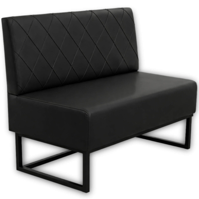 Horeca-Eetbank-Troje-Kunstleer-Zwart-120-cm